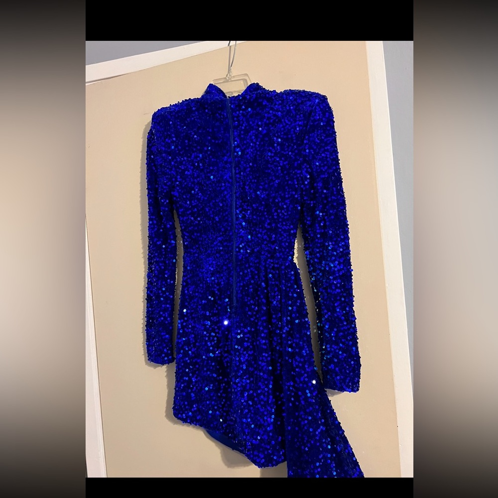 Royal blue sequins dress